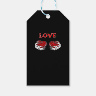 Étiquettes-cadeau Skeleton Mains Coeur Drôle Design
