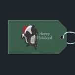 Étiquettes-cadeau Skunk Christmas Skunks Winter Animaux Adultes Tiss<br><div class="desc">La peau pour Noël avec des lumières de fées. Animaux amusants avec des cadeaux et de la neige aux vacances. Aussi drôle pour Noël en juillet. Les teinturiers sont des animaux doux et parfaits pour Noël.</div>