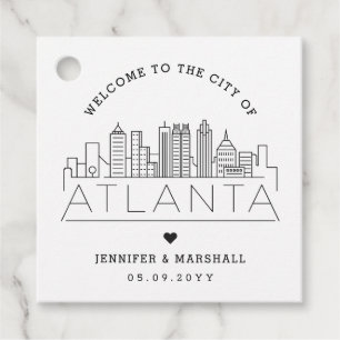 Étiquettes Cadeau Skyline Atlanta   Accueil Mariage