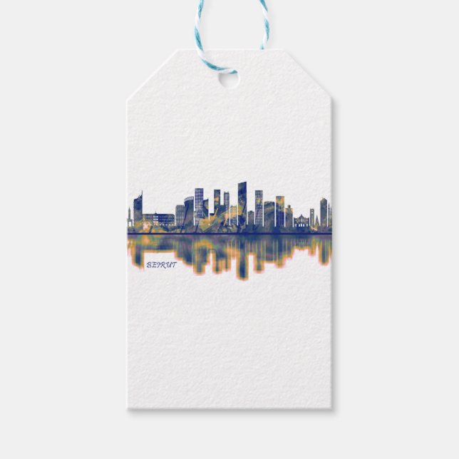 Étiquettes-cadeau Skyline de Beyrouth (Devant)