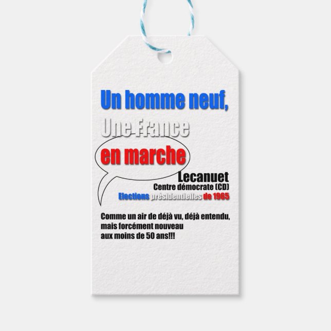 Étiquettes-cadeau Slogan En Marche (Devant)