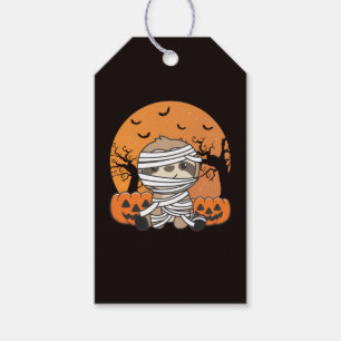 Étiquettes-cadeau Sloth Mummy Citrouille Sloths Happy Halloween cade