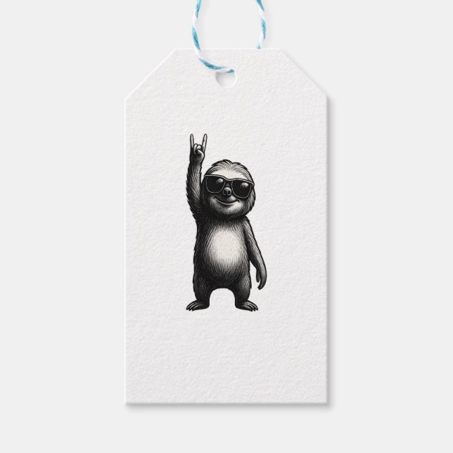 Étiquettes-cadeau Sloth Rocking Dance (Devant)