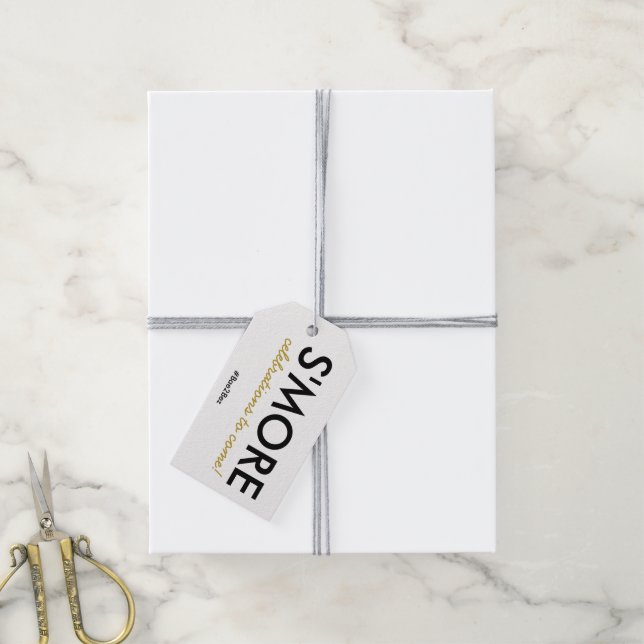 Étiquettes-cadeau S'more Célébrations à venir Fête de l'engagement F (Avec de la ficelle)