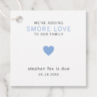 Smore Love Modern Blue Heart Baby shower garçon