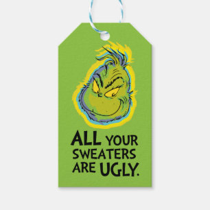 Étiquettes-cadeau Snarky Grinch   Tous Vos Chauffeurs Sont Vilains