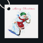 Étiquettes Cadeau Snowman and Girl Dancers Funny Christmas Gift Tags<br><div class="desc">Tags cadeaux avec Happy Snowman et Girl Dance Tango Christmas Party Fun Dessin de dessin - ou Choisissez / Ajouter votre texte unique / Nom / Couleur - Faites votre étiquette cadeau spécial - Redimensionnez et déplacez ou supprimez et ajoutez des éléments / texte avec l'outil de personnalisation! Dessin et...</div>