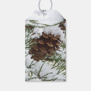 Étiquettes-cadeau Snowy Pine Cone I