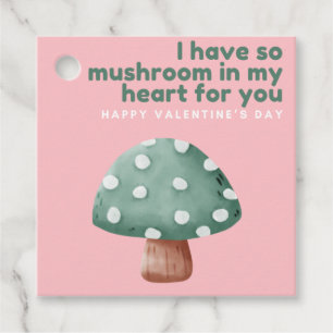Étiquettes Cadeau So Mushroom in My Heart Valentine Tags