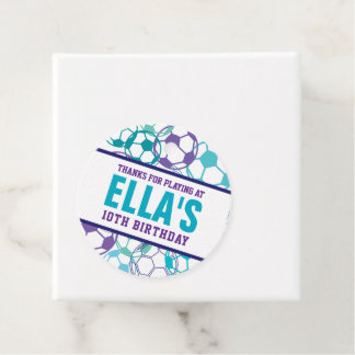 Étiquettes Cadeau SOCCER Anniversaire Soccer Événement Sport Jeu cad