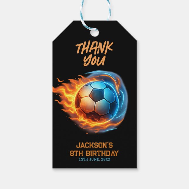 Étiquettes-cadeau Soccer Ball Sports Birthday  (Devant)