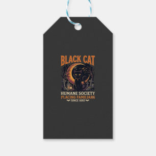 Étiquettes-cadeau Société humanitaire du chat noir Halloween Croissa