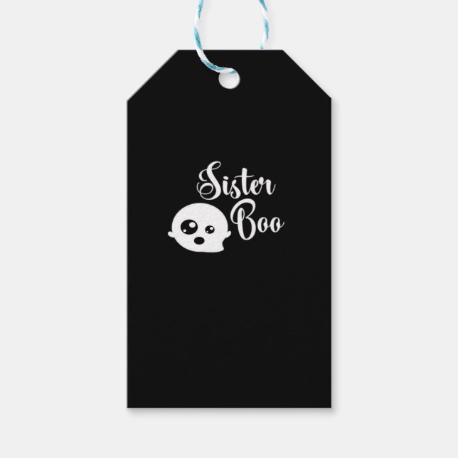 Étiquettes-cadeau Soeur Boo Halloween (Devant)