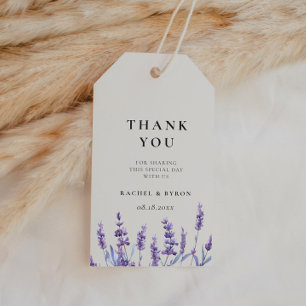 Étiquettes-cadeau Soignée de mariage lavande florale élégant