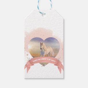 Étiquettes-cadeau Soirée d'anniversaire de cheval personnalisée