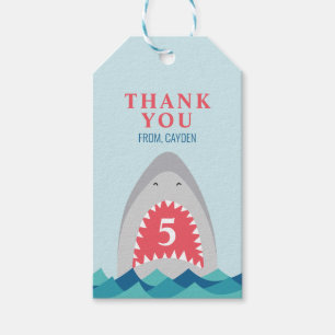 Étiquettes-cadeau Soirée d'anniversaire de Shark Bite