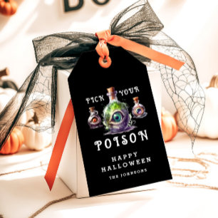 Étiquettes-cadeau Soirée de cocktails d'Halloween Choisissez votre p