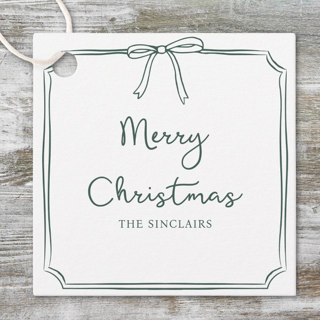 Étiquettes Cadeau Soirée de Noël minimaliste minimaliste personnalis (Créateur téléchargé)