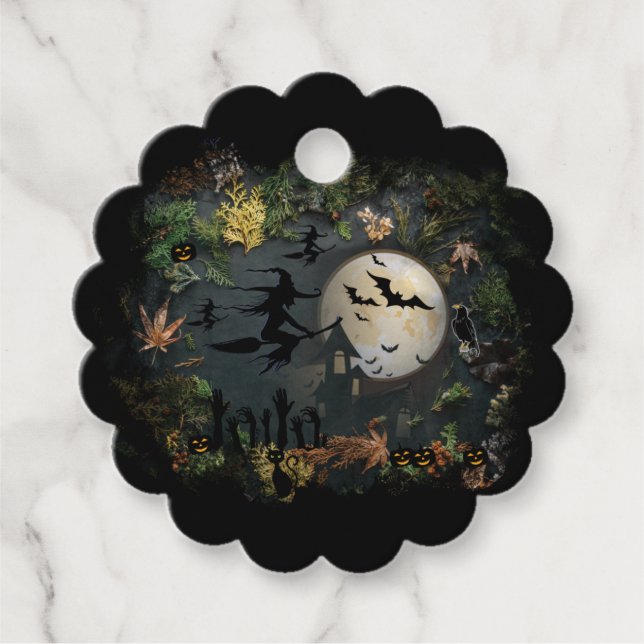 Étiquettes Cadeau Soirée de Witch (Devant)