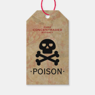 Étiquettes-cadeau Soirée d'Halloween Poison