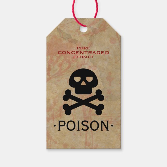 Étiquettes-cadeau Soirée d'Halloween Poison  (Devant)