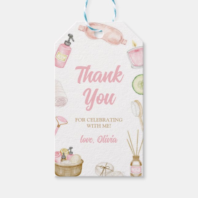 Étiquettes-cadeau Soirée Spa, Soirée de Cocooning, Soirée Maquillage (Devant)