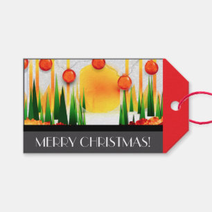 ÉTIQUETTES-CADEAU SOLEIL DES FÊTES DANS LES PINS :)