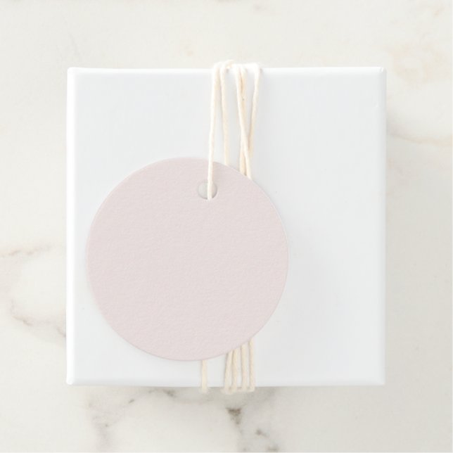 Étiquettes Cadeau solide rose lait (En situation)