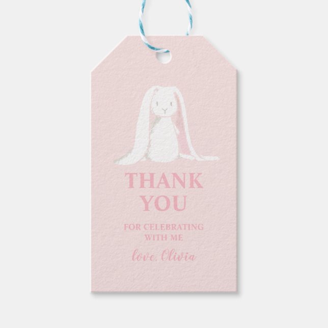 Étiquettes-cadeau Some bunny baby shower merci (Devant)