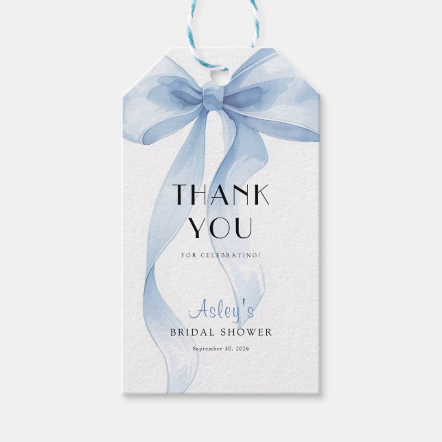 Étiquettes-cadeau Something Blue avant de faire le noeud Cérémonie d (Devant)