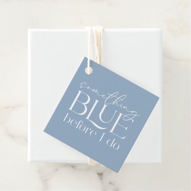 Étiquettes Cadeau Something Blue Before I Do Baby Shower (En situation)