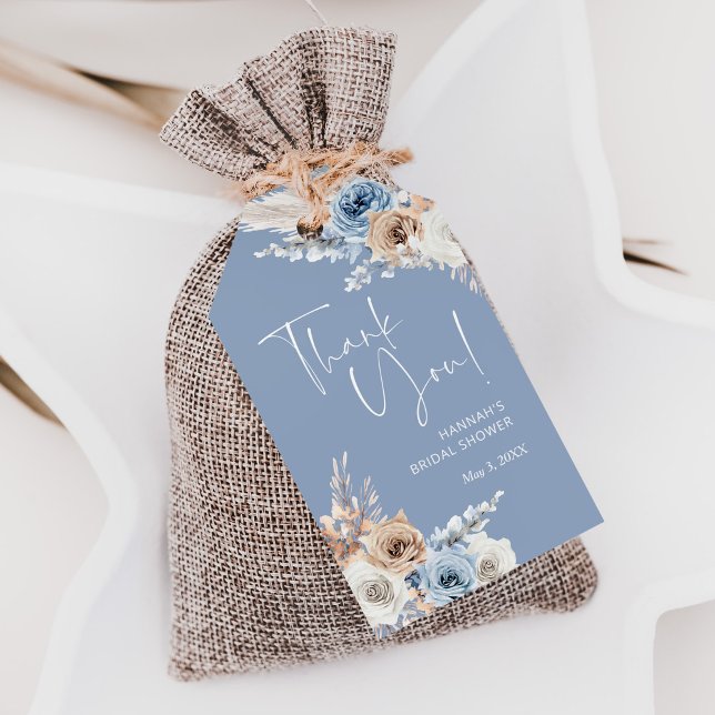 Étiquettes-cadeau Something Blue Before I Do Baby Shower Cadeaux (Créateur téléchargé)