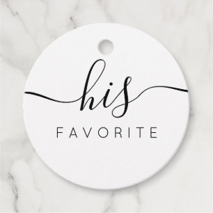 Étiquettes Cadeau Son С alligraphique favori Favor Cadeau Classique