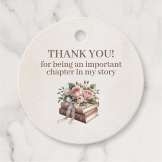 Étiquettes Cadeau Son prochain chapitre commence, Storybook merci