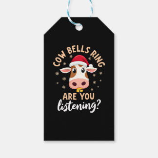 Étiquettes-cadeau Sonnettes de vache sonnent Vous écoutez, drôle de 