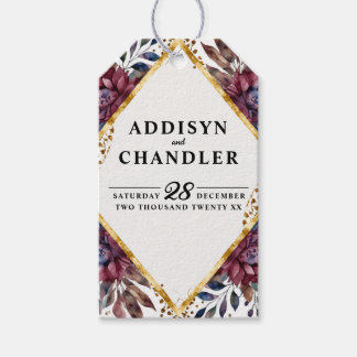 Étiquettes-cadeau Sophistication stupéfiante Mariage de pivoine à bi