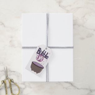 Étiquettes-cadeau Sorcières Cauldron - Bubble Bubble Lettres main