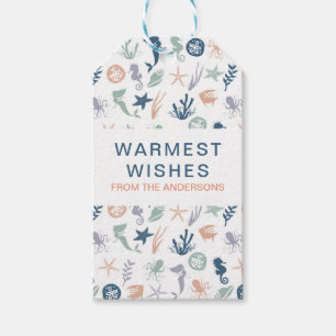 Étiquettes-cadeau Sous la mer Sirène Seahorse Starfish