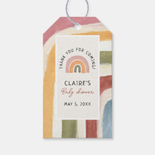 Étiquettes-cadeau Sous le Baby shower Rainbow Boho Merci Gif