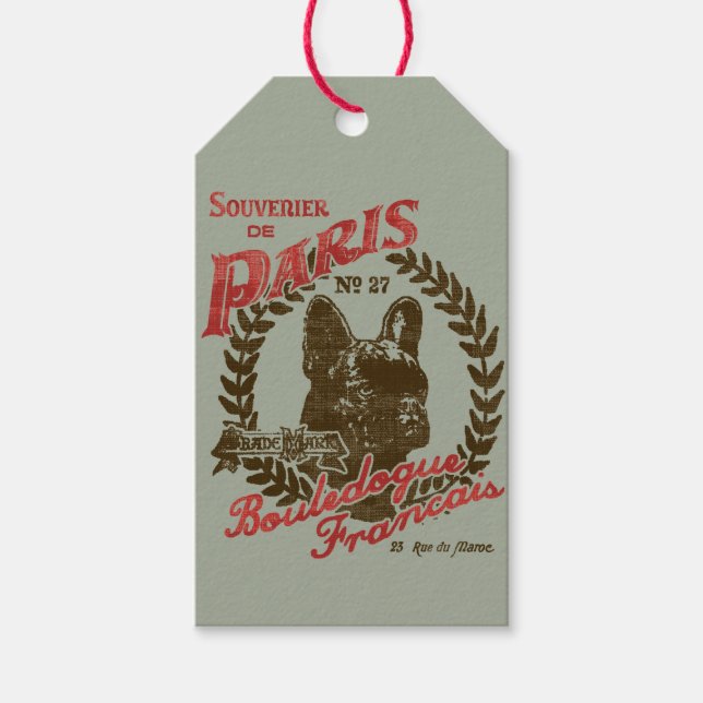 Étiquettes-cadeau Souvenier de Paris (Devant)