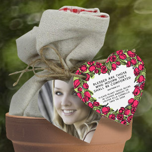 Étiquettes Cadeau Souvenir funéraire cadeau plante bulles de tulipe