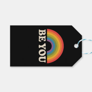 Étiquettes-cadeau Soyez vous gay Lesbian Pride LGBTQ Ally Rainbow Re