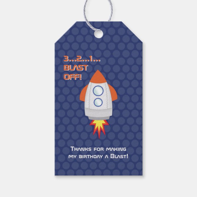 Étiquettes-cadeau Space Adventure (Devant)