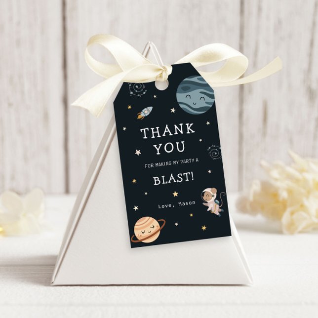 Étiquettes-cadeau Space Adventure Playful Kids Birthday Party (Créateur téléchargé)