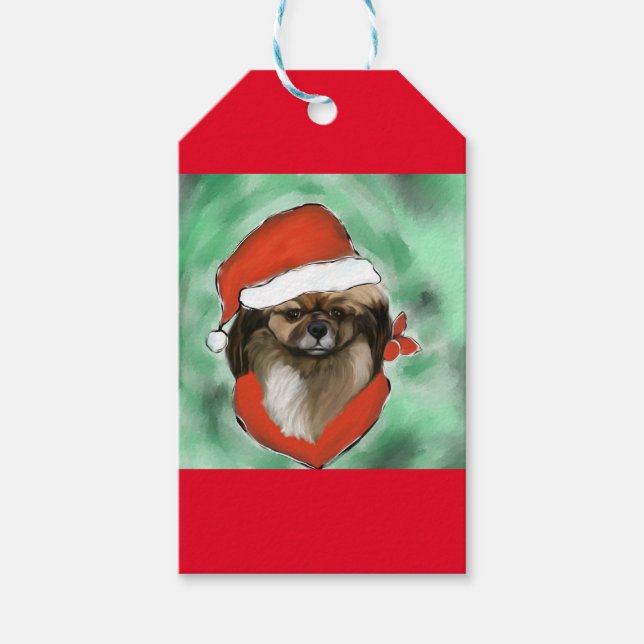 Étiquettes-cadeau Spaniel Tibétain (Devant)