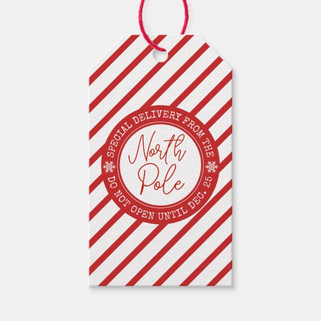 Étiquettes-cadeau Special Delivery From Santa North Pole Christmas (Devant)