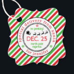 Étiquettes Cadeau Special Delivery From Santa North Pole Christmas<br><div class="desc">Ces étiquettes cadeaux sont parfaites pour l'utilisation comme étiquettes sur les cadeaux de Noël et le design festif peut être facilement personnalisé avec un nom de destinataire. Veuillez noter : ces étiquettes ne sont destinées qu'aux personnes sur Père Noël belle liste et ne doivent être données à personne sur Père...</div>