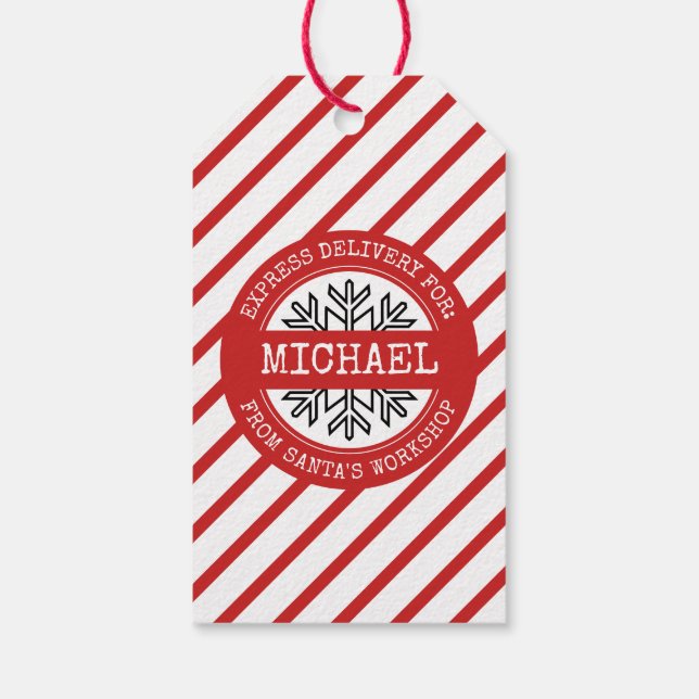 Étiquettes-cadeau Special Delivery From Santa North Pole Christmas (Dos)