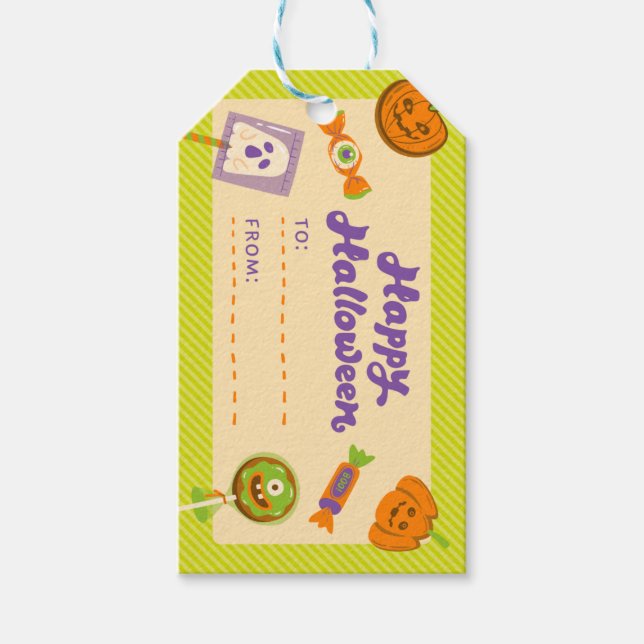 Étiquettes-cadeau Spooky Halloween Treat Label (Devant)