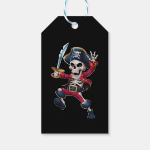 Étiquettes-cadeau Squelette Dabbing Pirate Halloween Enfants Jolly R